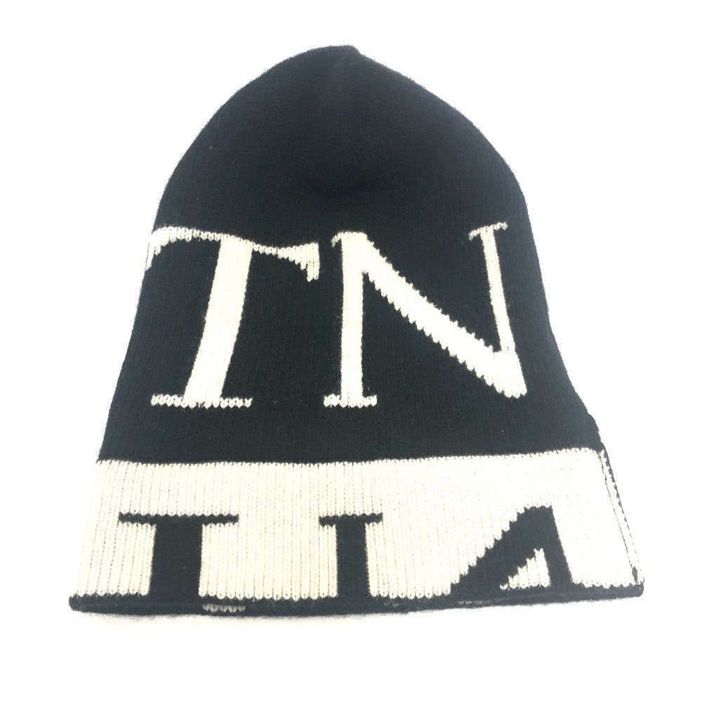 Valentino Valentino Logo Knitted Hat Beanie Apparel (Clothing) Fashion Accessory Accessories Wool Men Black Size ONE SIZE - 5 Thumbnail