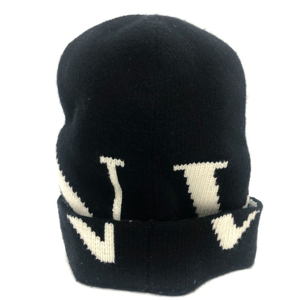 Valentino Valentino Logo Knitted Hat Beanie Apparel (Clothing) Fashion Accessory Accessories Wool Men Black Size ONE SIZE - 2 Thumbnail