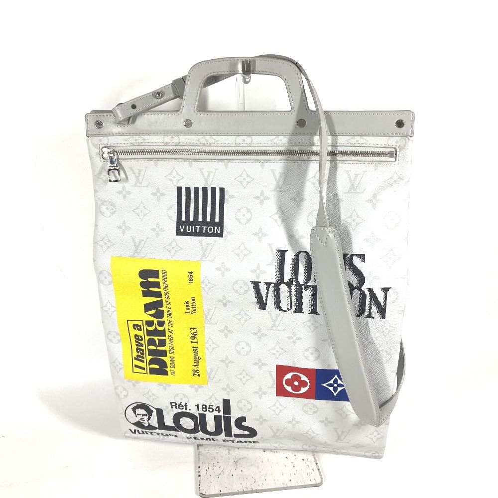 Louis Vuitton Louis Vuitton M44627 Monogram White Flat Vertical Tote 2 Way Bag Briefcase Shoulder Diagonal Hanging (E.G. Of A Rocket) Canvas Men Size ONE SIZE - 2 Thumbnail