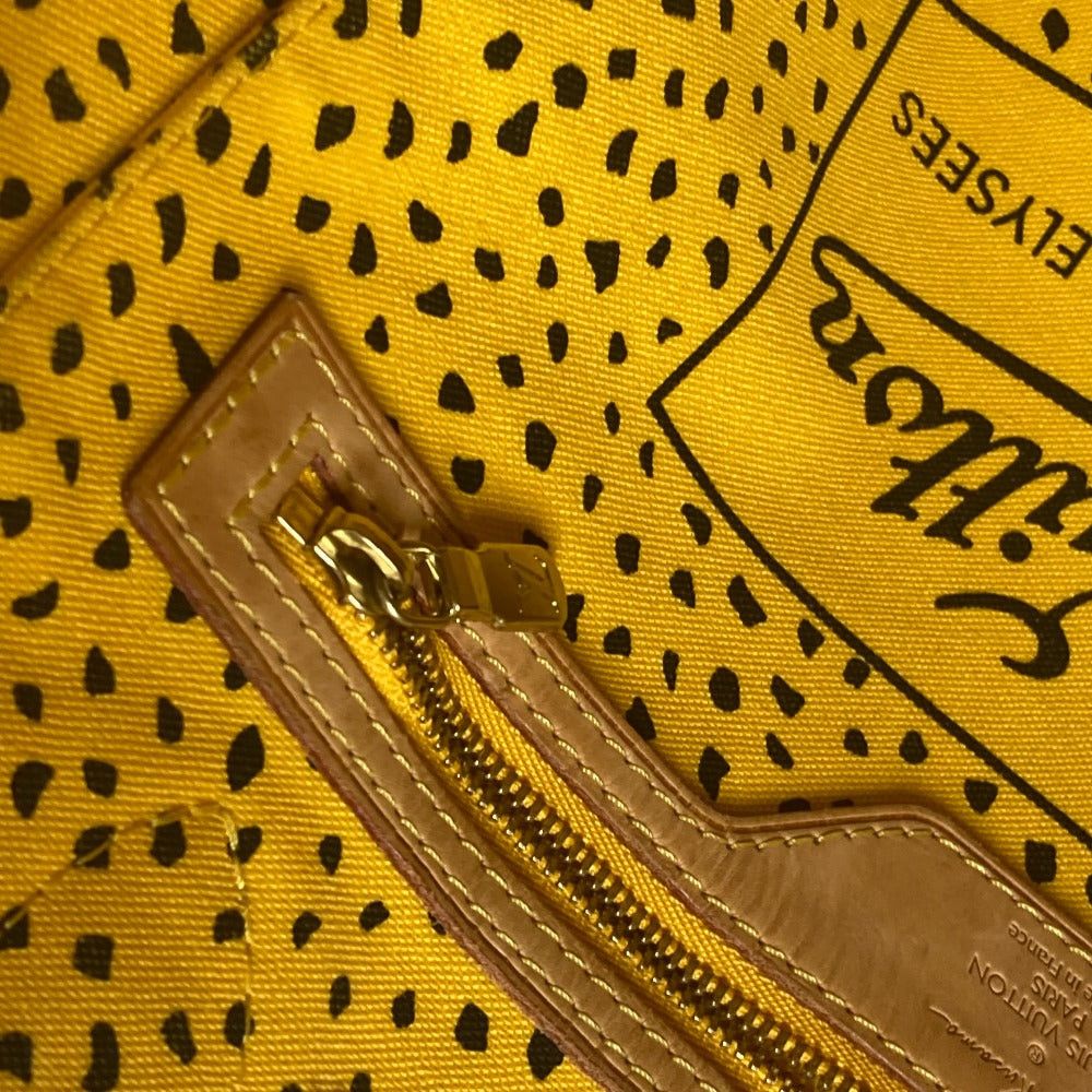 Louis Vuitton Louis Vuitton M40685 Yayoi Kusama Collaboration Monogram Wave Dot Neverfull Mm Briefcase Shoulder Bag Shawl Tote Canvas Women Jonne Yellow Size ONE SIZE - 13 Thumbnail