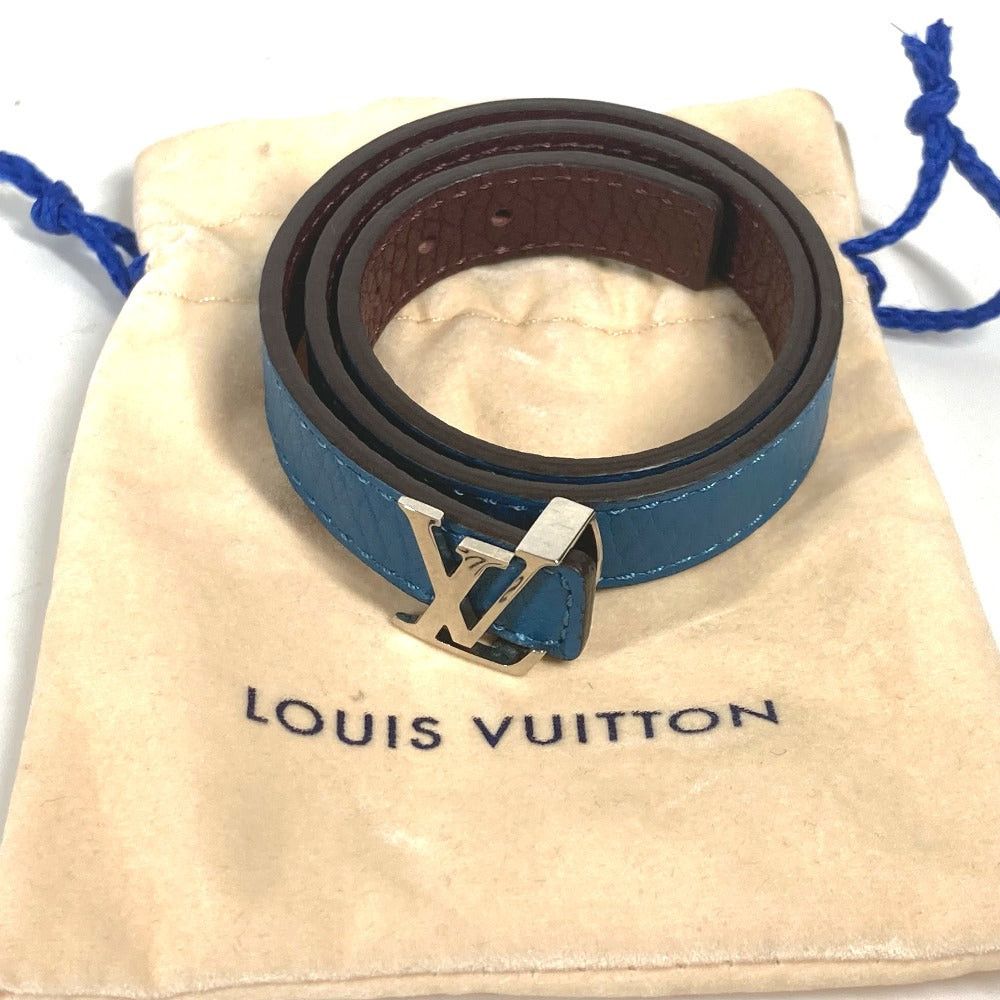 Louis Vuitton Louis Vuitton M6015E Brasle Lv Accessories Twofold Bicolor Bracelet Tryon Leather Unisex Blue Size ONE SIZE - 6 Thumbnail