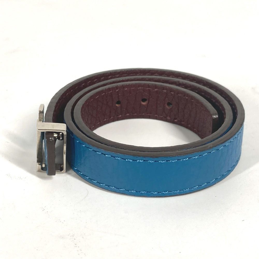 Louis Vuitton Louis Vuitton M6015E Brasle Lv Accessories Twofold Bicolor Bracelet Tryon Leather Unisex Blue Size ONE SIZE - 4 Thumbnail