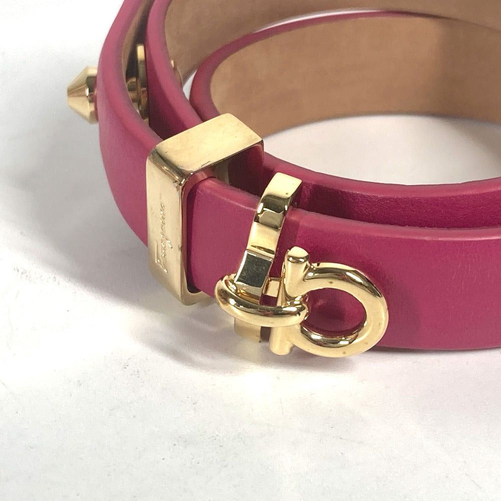 Salvatore Ferragamo Salvatore Ferragamo Twofold Gancini Accessories Bracelet Leather Women Pink Size ONE SIZE - 2 Thumbnail