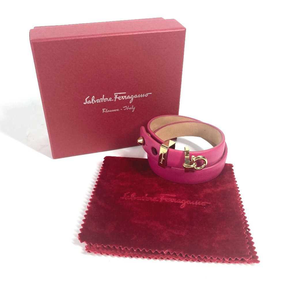 Salvatore Ferragamo Salvatore Ferragamo Twofold Gancini Accessories Bracelet Leather Women Pink Size ONE SIZE - 11 Thumbnail