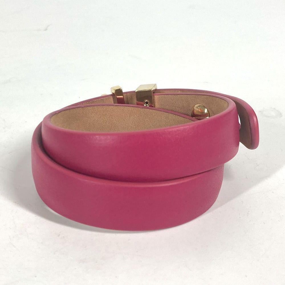 Salvatore Ferragamo Salvatore Ferragamo Twofold Gancini Accessories Bracelet Leather Women Pink Size ONE SIZE - 3 Thumbnail