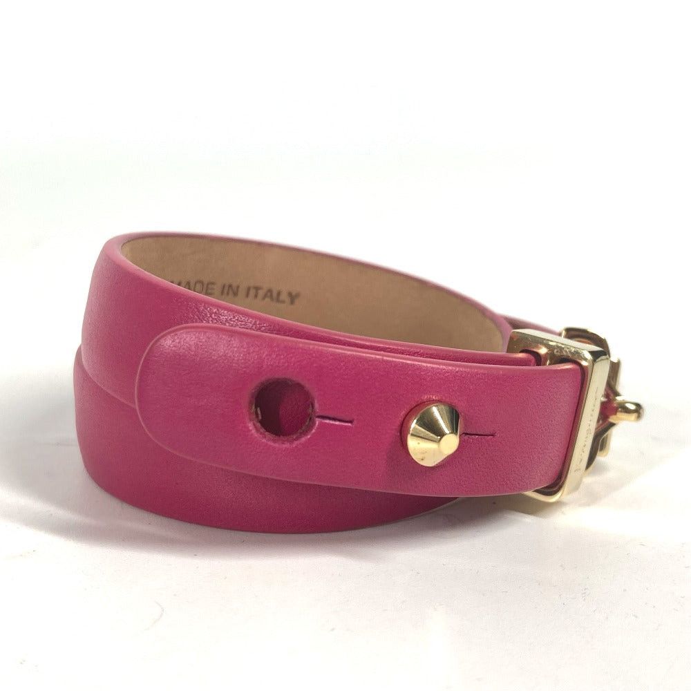 Salvatore Ferragamo Salvatore Ferragamo Twofold Gancini Accessories Bracelet Leather Women Pink Size ONE SIZE - 4 Thumbnail