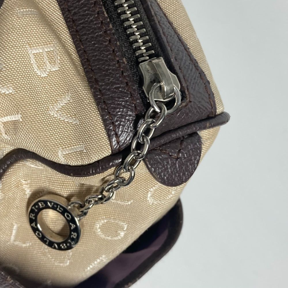 Bvlgari Bvlgari Shawl Logomania Briefcase Mini Boston Bag Shoulder Leather/Canvas Women Beige Size ONE SIZE - 13 Thumbnail