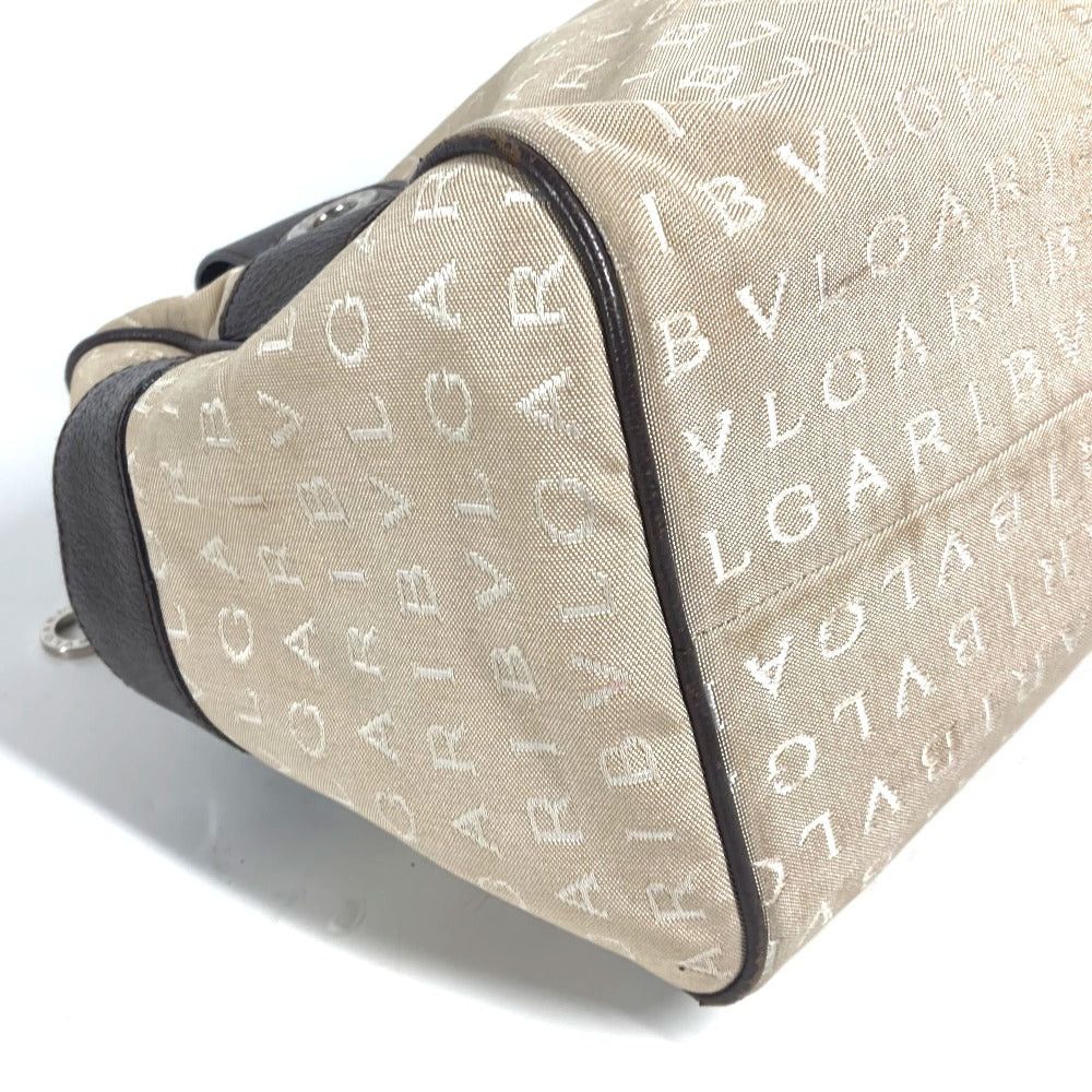 Bvlgari Bvlgari Shawl Logomania Briefcase Mini Boston Bag Shoulder Leather/Canvas Women Beige Size ONE SIZE - 7 Thumbnail