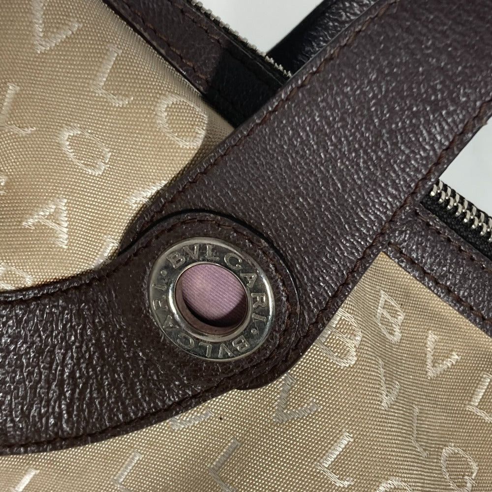 Bvlgari Bvlgari Shawl Logomania Briefcase Mini Boston Bag Shoulder Leather/Canvas Women Beige Size ONE SIZE - 12 Thumbnail