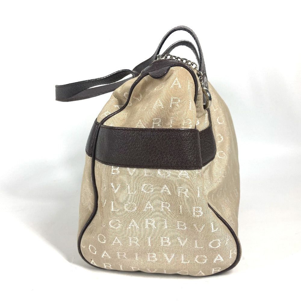 Bvlgari Bvlgari Shawl Logomania Briefcase Mini Boston Bag Shoulder Leather/Canvas Women Beige Size ONE SIZE - 4 Thumbnail