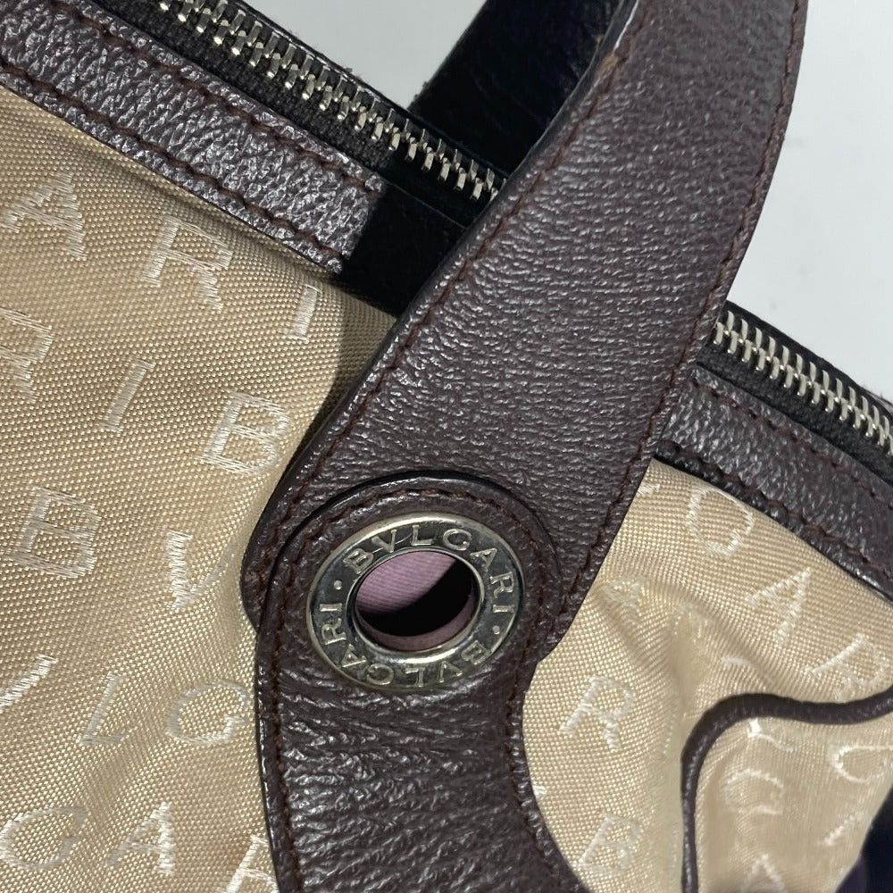 Bvlgari Bvlgari Shawl Logomania Briefcase Mini Boston Bag Shoulder Leather/Canvas Women Beige Size ONE SIZE - 11 Thumbnail