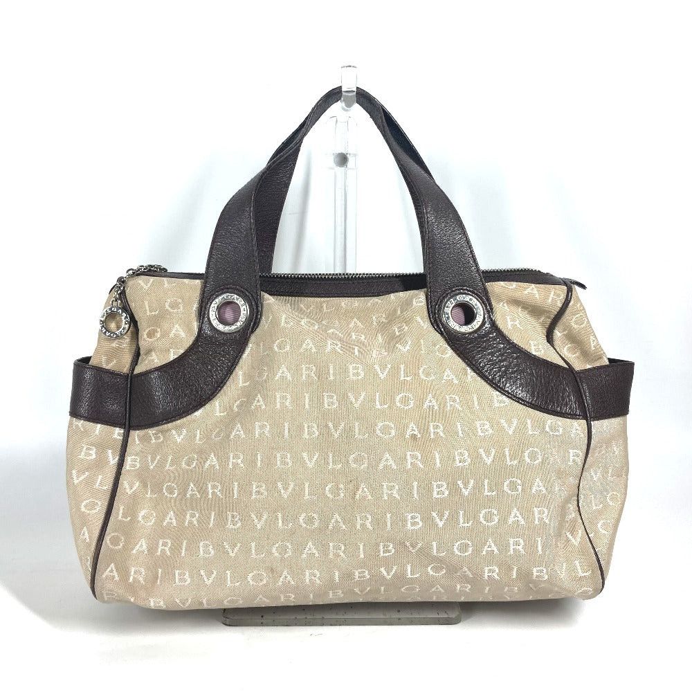 Bvlgari Bvlgari Shawl Logomania Briefcase Mini Boston Bag Shoulder Leather/Canvas Women Beige Size ONE SIZE - 2 Thumbnail