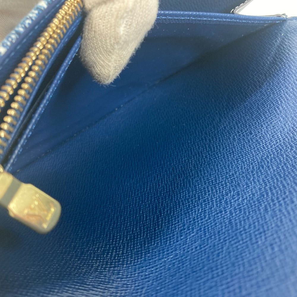 Louis Vuitton M81183 Monogram Jacquard Denim Portofoil Sala Long Wallet Women Blue