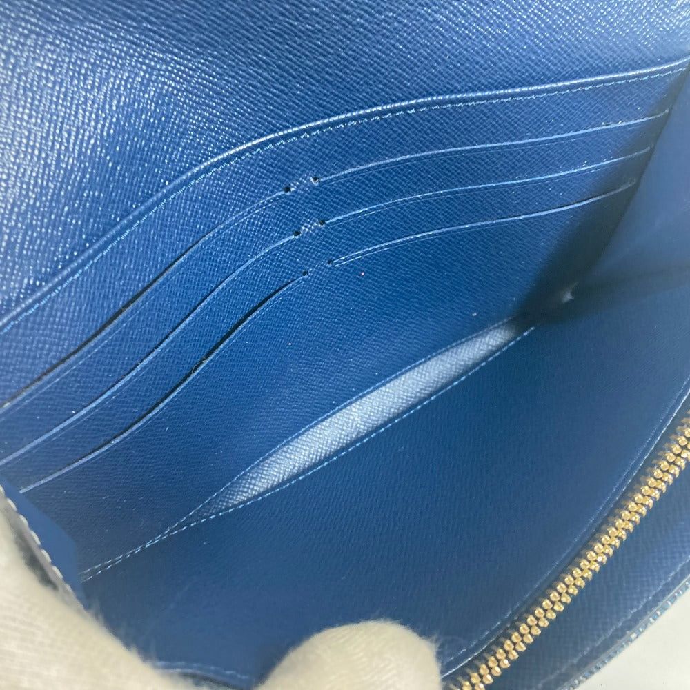 Louis Vuitton M81183 Monogram Jacquard Denim Portofoil Sala Long Wallet Women Blue