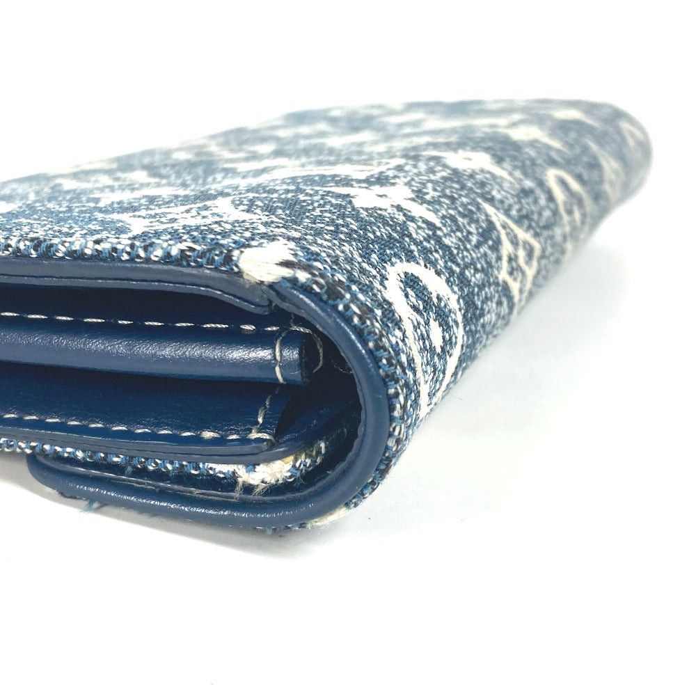 Louis Vuitton M81183 Monogram Jacquard Denim Portofoil Sala Long Wallet Women Blue