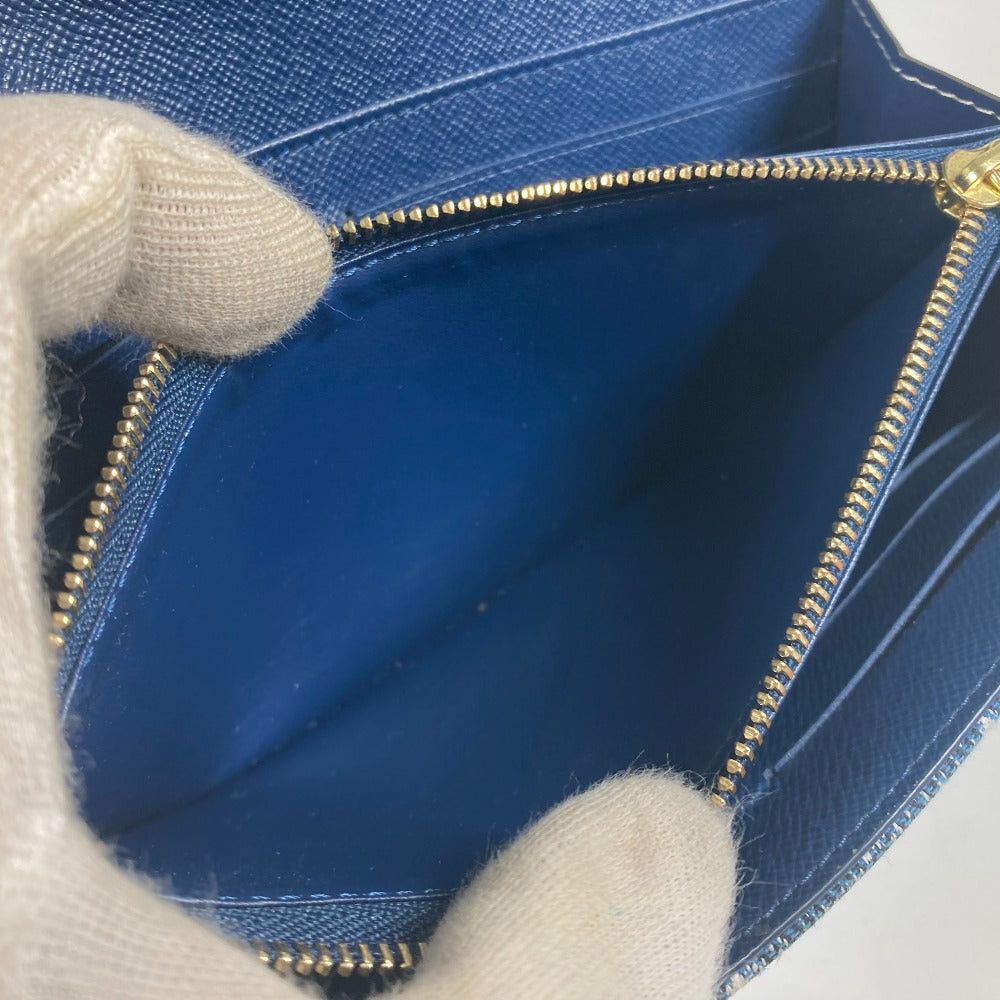 Louis Vuitton M81183 Monogram Jacquard Denim Portofoil Sala Long Wallet Women Blue