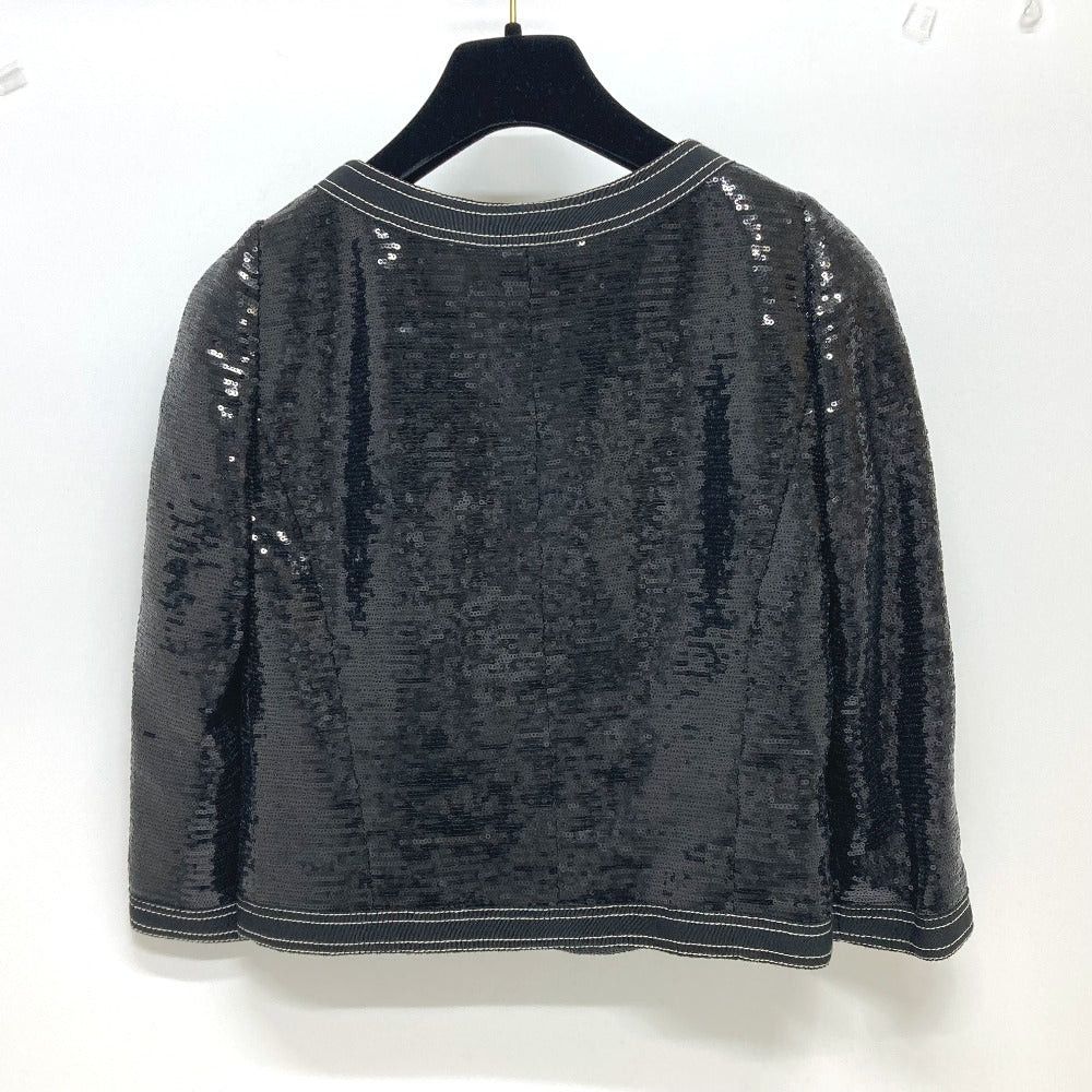 Chanel Chanel P45044 Sequin Three-Quarter Sleeves Outer Jacket Apparel (Clothing) Women Black Size XS / US 0-2 / IT 36-38 - 2 Thumbnail