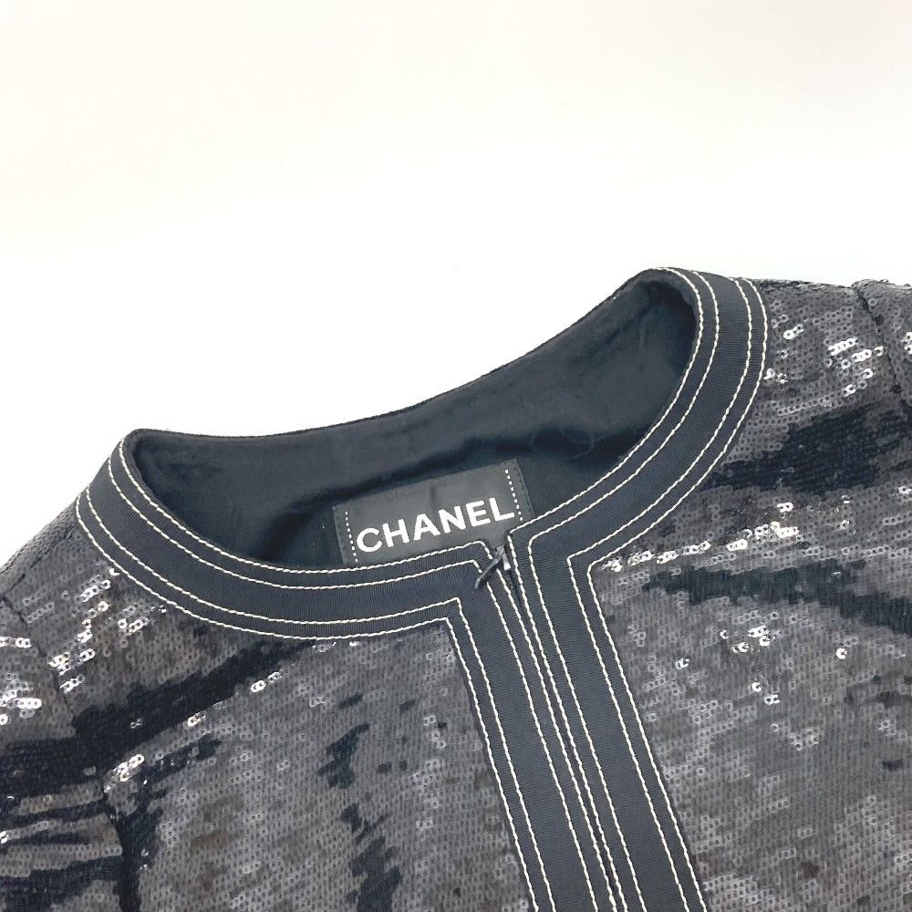 Chanel Chanel P45044 Sequin Three-Quarter Sleeves Outer Jacket Apparel (Clothing) Women Black Size XS / US 0-2 / IT 36-38 - 4 Thumbnail