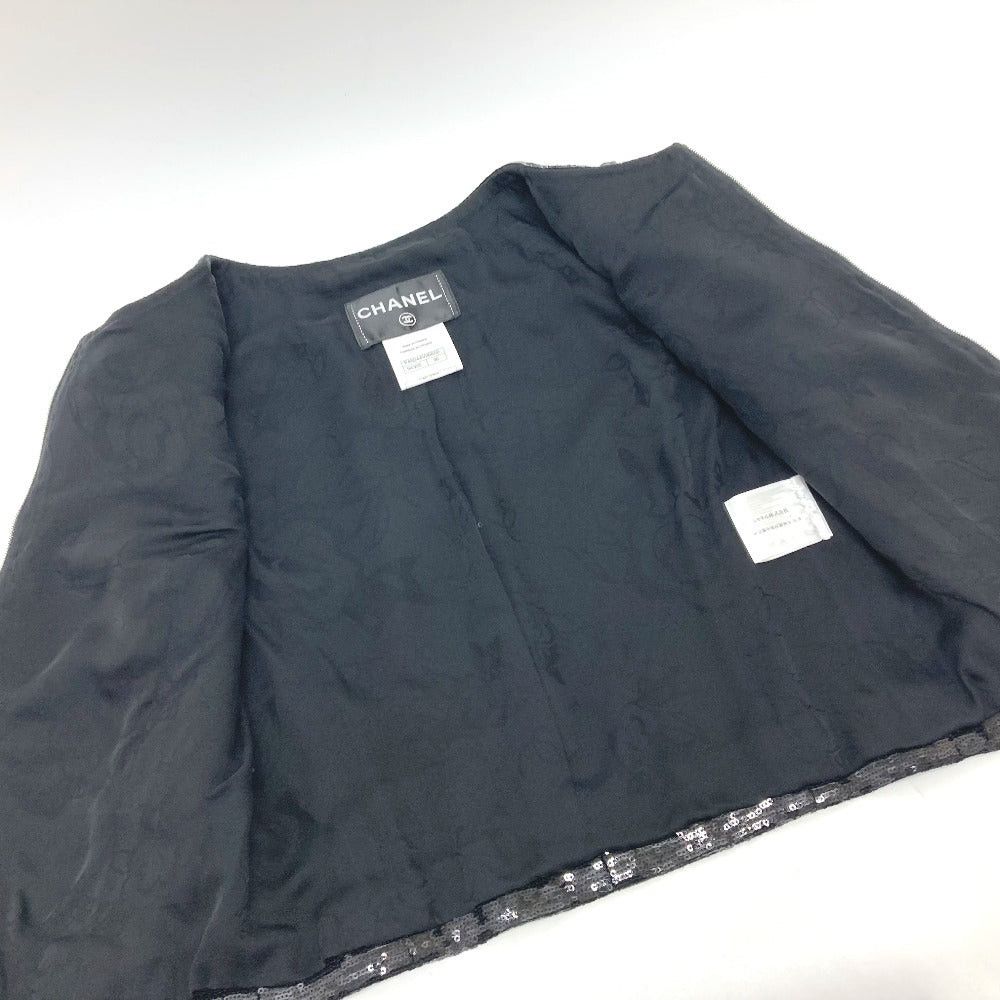 Chanel Chanel P45044 Sequin Three-Quarter Sleeves Outer Jacket Apparel (Clothing) Women Black Size XS / US 0-2 / IT 36-38 - 9 Thumbnail
