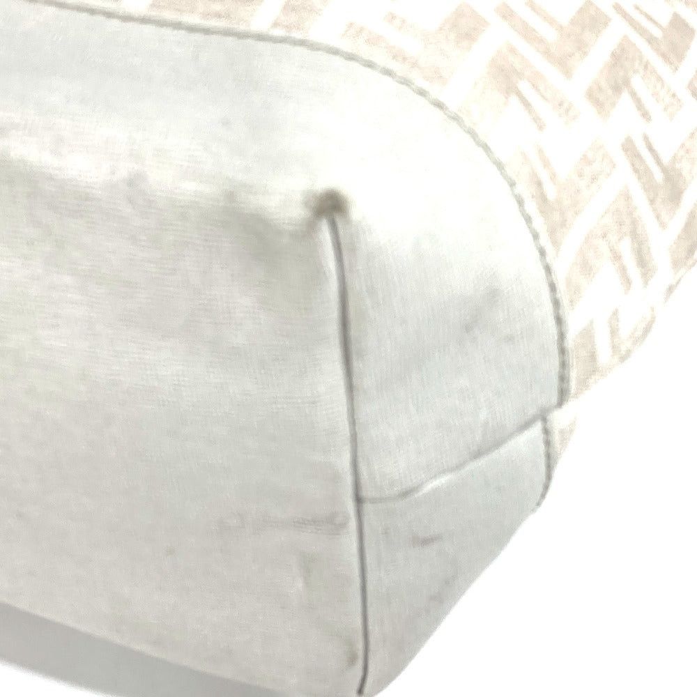 Fendi Fendi 8Bh185 Briefcase Shawl Tote Bag Zukka Logo Metal Plate Shoulder Leather/Canvas Women White Size ONE SIZE - 10 Thumbnail