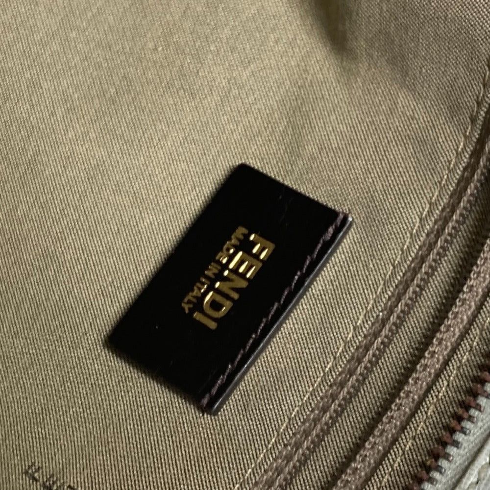 Fendi Fendi 8Bh185 Briefcase Shawl Tote Bag Zukka Logo Metal Plate Shoulder Leather/Canvas Women White Size ONE SIZE - 15 Thumbnail