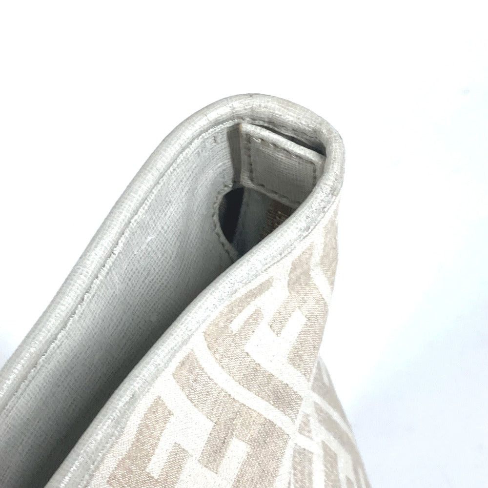 Fendi Fendi 8Bh185 Briefcase Shawl Tote Bag Zukka Logo Metal Plate Shoulder Leather/Canvas Women White Size ONE SIZE - 8 Thumbnail