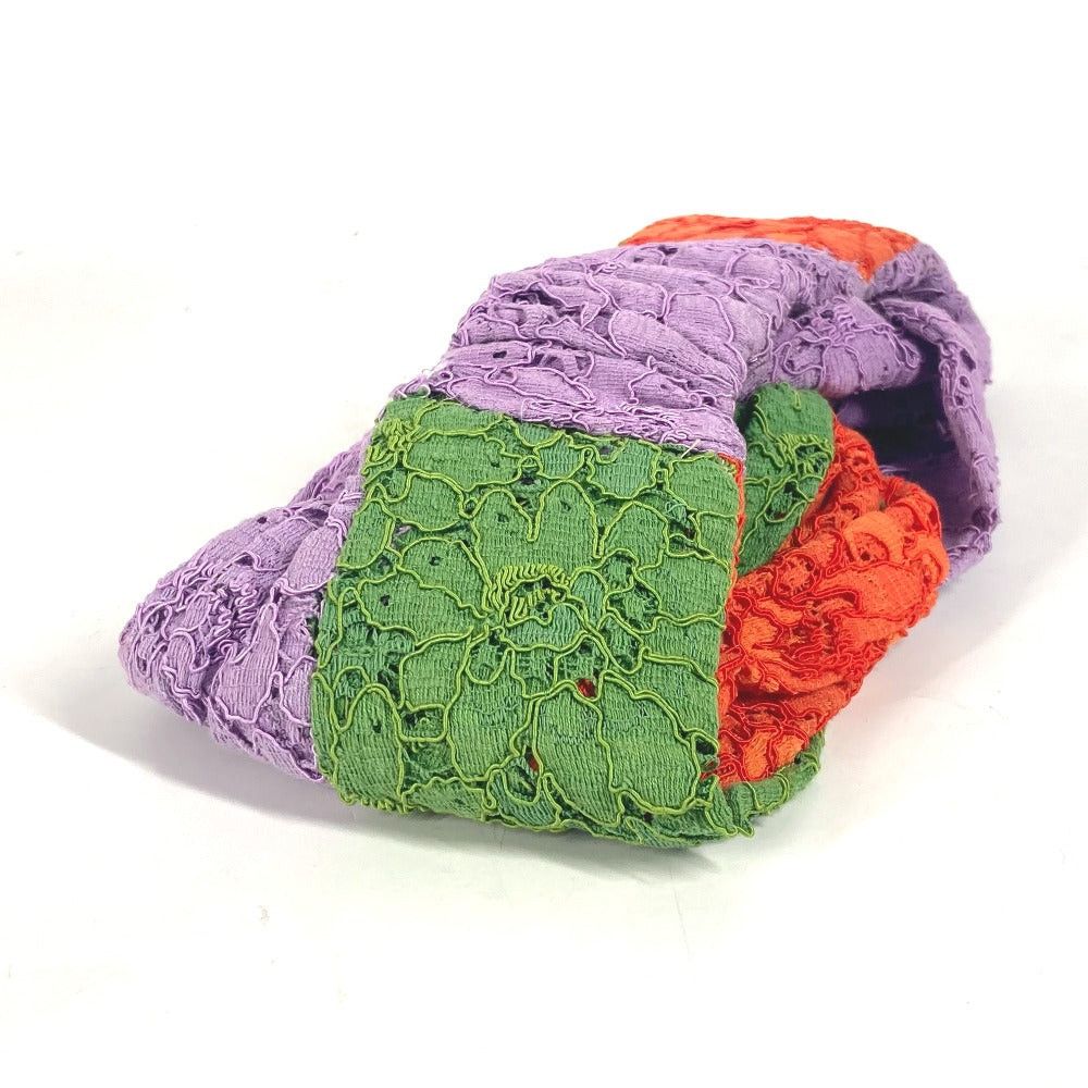 Gucci Gucci 499711 Lace Flower Turban Headband Horseshoe-Shaped Hairband Hair Accessory Band Rayon Women Light Purple Size ONE SIZE - 11 Thumbnail