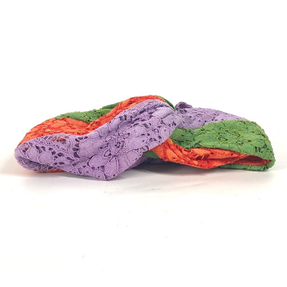 Gucci Gucci 499711 Lace Flower Turban Headband Horseshoe-Shaped Hairband Hair Accessory Band Rayon Women Light Purple Size ONE SIZE - 4 Thumbnail