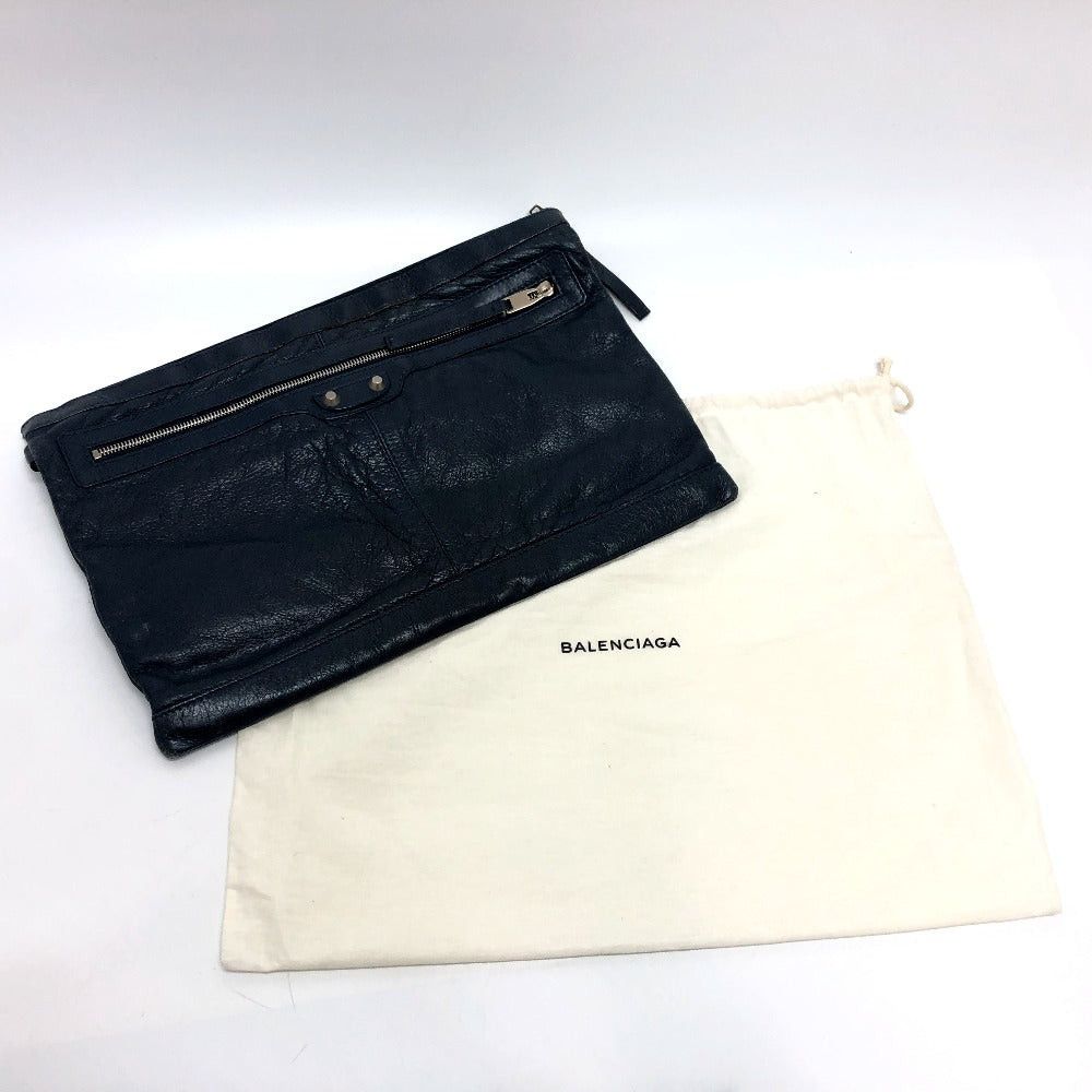 Balenciaga Balenciaga 273023 Classic Clip L Zippered Carrying Case Briefcase Bag Clutch Leather Men Black Size ONE SIZE - 14 Thumbnail