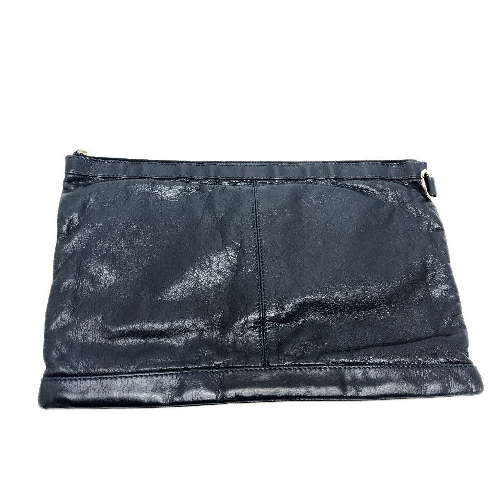 Balenciaga Balenciaga 273023 Classic Clip L Zippered Carrying Case Briefcase Bag Clutch Leather Men Black Size ONE SIZE - 2 Thumbnail