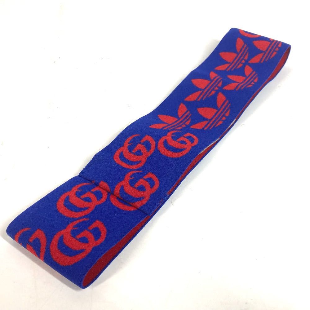Gucci Gucci 703595 Adidas (Brand Name) Collaboration Logo Headband Accessories Hair Band Nylon Men Blue Size ONE SIZE - 5 Thumbnail
