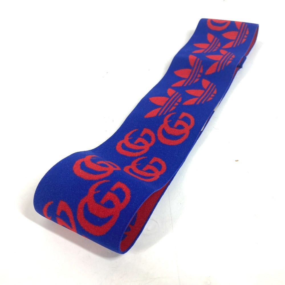 Gucci Gucci 703595 Adidas (Brand Name) Collaboration Logo Headband Accessories Hair Band Nylon Men Blue Size ONE SIZE - 3 Thumbnail