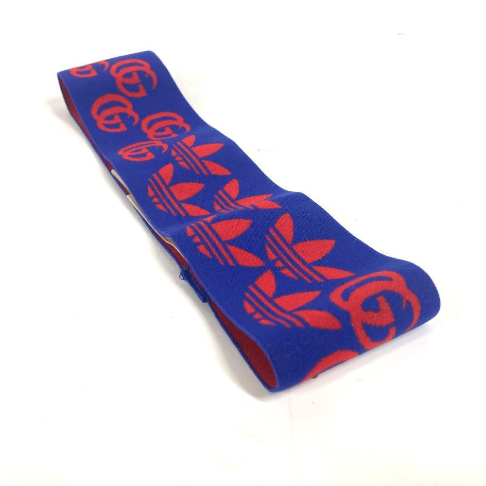 Gucci Gucci 703595 Adidas (Brand Name) Collaboration Logo Headband Accessories Hair Band Nylon Men Blue Size ONE SIZE - 4 Thumbnail