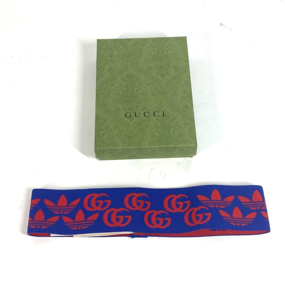 Gucci Gucci 703595 Adidas (Brand Name) Collaboration Logo Headband Accessories Hair Band Nylon Men Blue Size ONE SIZE - 14 Thumbnail