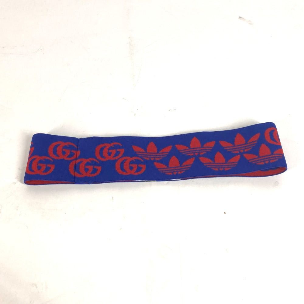 Gucci Gucci 703595 Adidas (Brand Name) Collaboration Logo Headband Accessories Hair Band Nylon Men Blue Size ONE SIZE - 2 Thumbnail