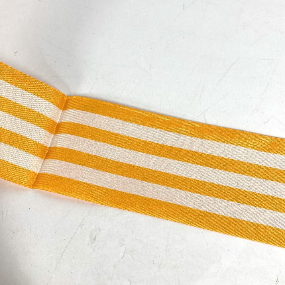 Gucci Gucci 703568 Bandeau Scarf Adidas (Brand Name) Collaboration Neck Bow Three-Line Line Silk Women Yellow Size ONE SIZE - 7 Thumbnail