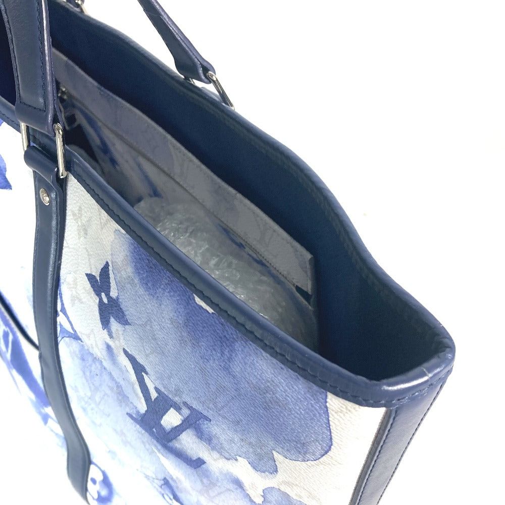 Louis Vuitton Louis Vuitton M45755 Monogram Weekend Tote Gm Bag Briefcase Shawl Shoulder Canvas Men Blue Size ONE SIZE - 7 Thumbnail