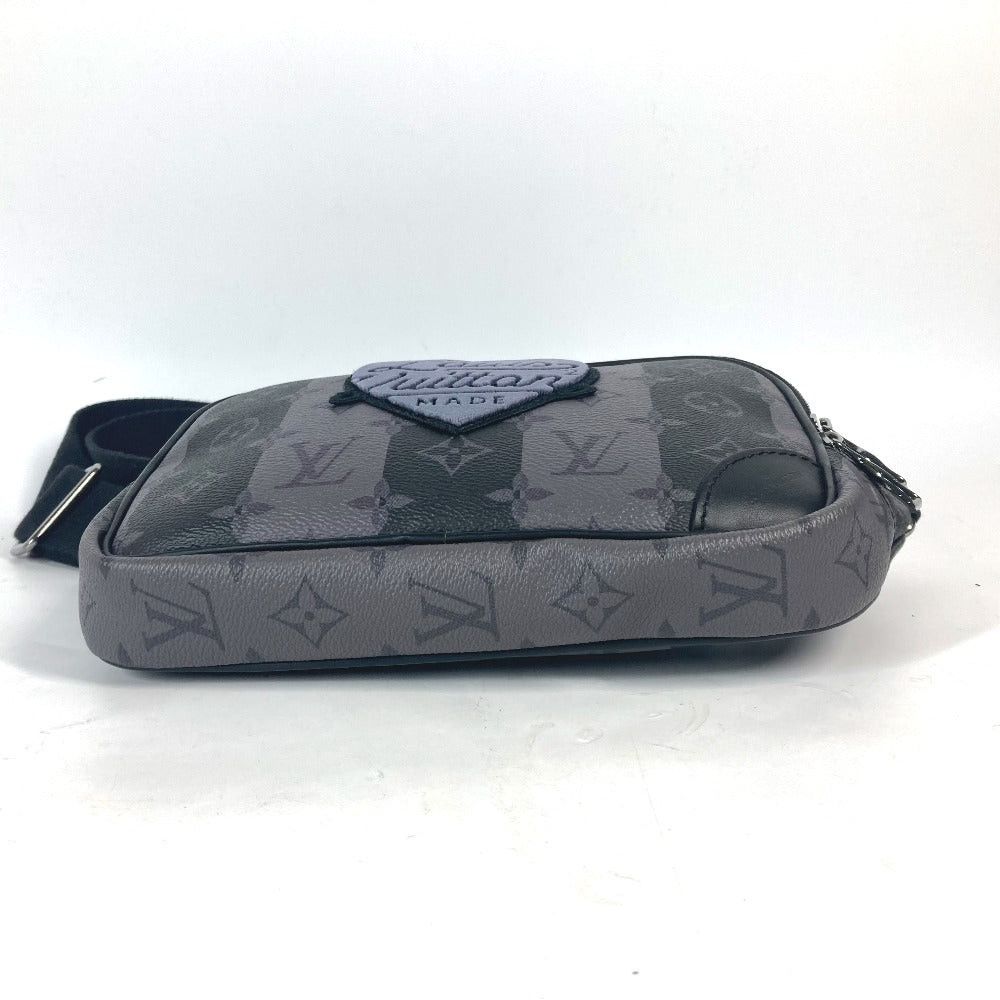 Louis Vuitton Louis Vuitton M59338 Nigo Collaboration Monogram Stripe Eclipse Modular Sling Bag Briefcase Belt Cross Heart Body Canvas Men Gray Size ONE SIZE - 7 Thumbnail