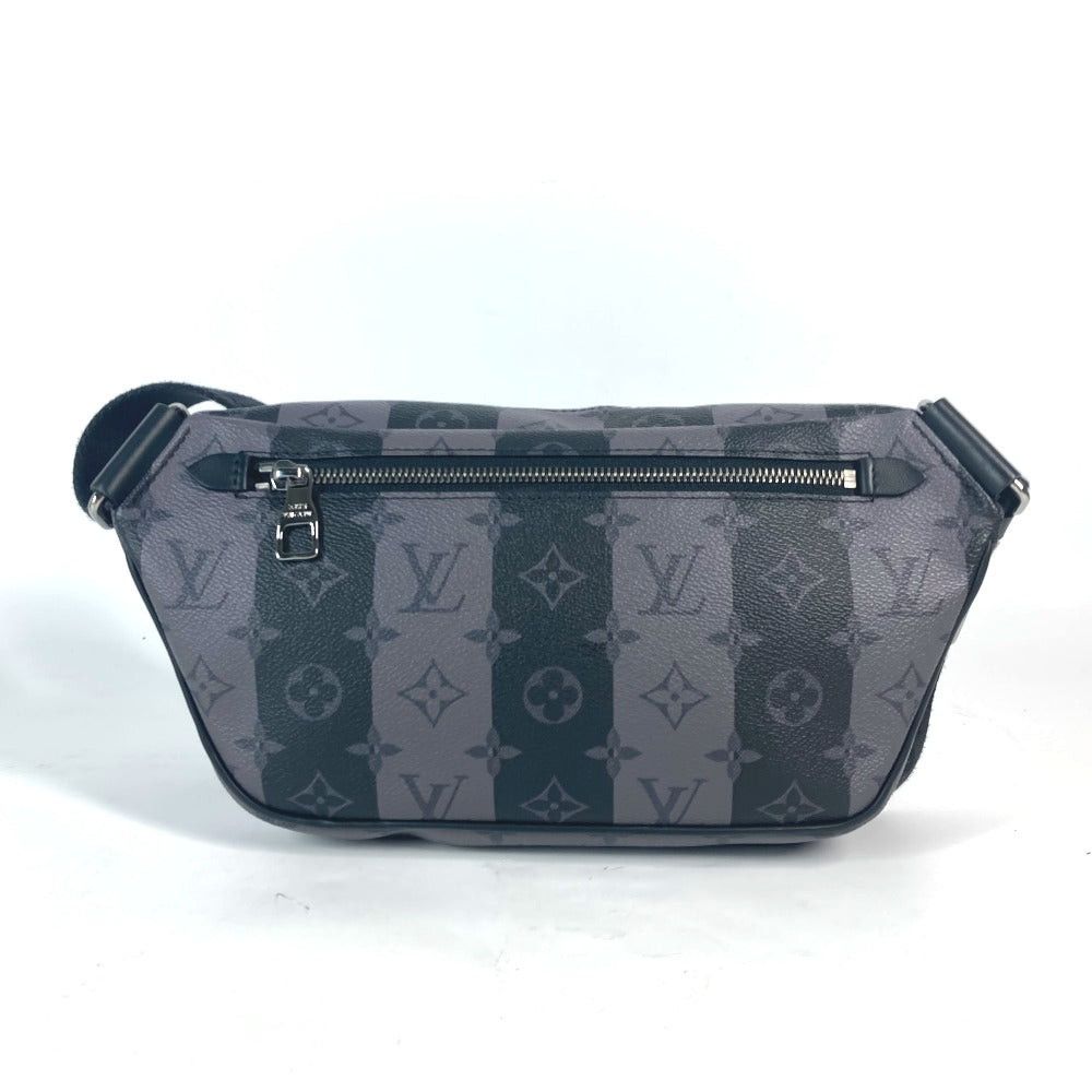 Louis Vuitton Louis Vuitton M59338 Nigo Collaboration Monogram Stripe Eclipse Modular Sling Bag Briefcase Belt Cross Heart Body Canvas Men Gray Size ONE SIZE - 2 Thumbnail