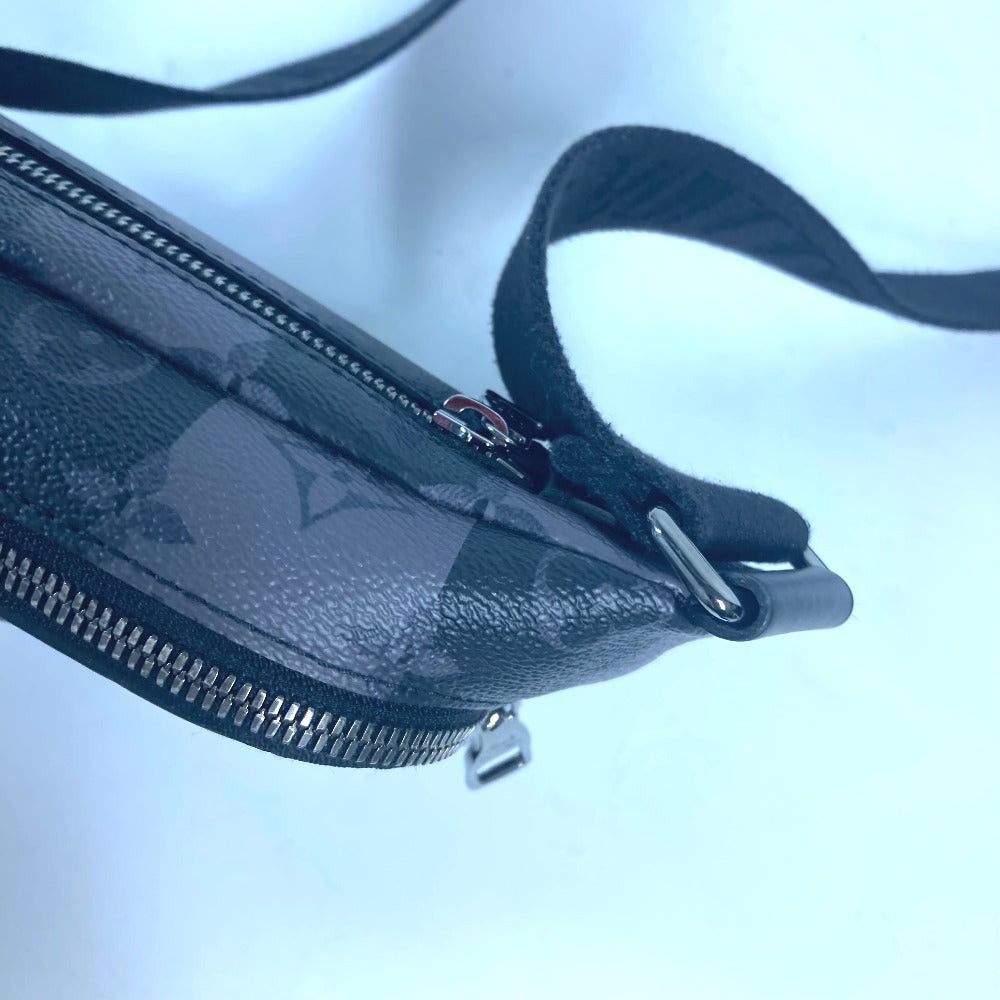 Louis Vuitton Louis Vuitton M59338 Nigo Collaboration Monogram Stripe Eclipse Modular Sling Bag Briefcase Belt Cross Heart Body Canvas Men Gray Size ONE SIZE - 13 Thumbnail
