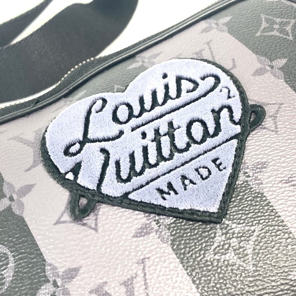 Louis Vuitton Louis Vuitton M59338 Nigo Collaboration Monogram Stripe Eclipse Modular Sling Bag Briefcase Belt Cross Heart Body Canvas Men Gray Size ONE SIZE - 10 Thumbnail