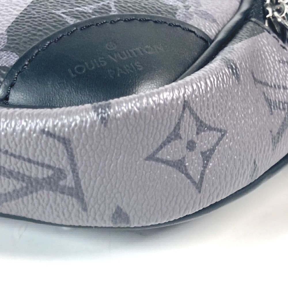 Louis Vuitton Louis Vuitton M59338 Nigo Collaboration Monogram Stripe Eclipse Modular Sling Bag Briefcase Belt Cross Heart Body Canvas Men Gray Size ONE SIZE - 8 Thumbnail