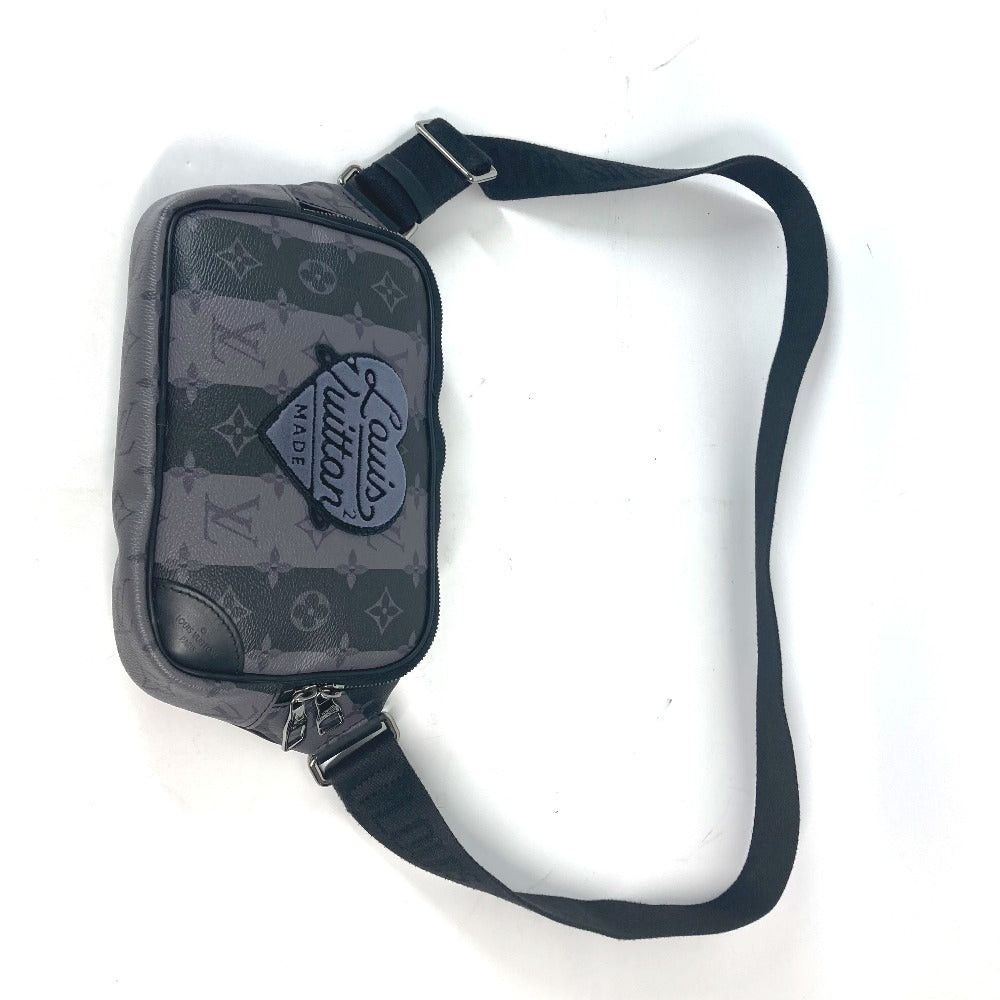 Louis Vuitton Louis Vuitton M59338 Nigo Collaboration Monogram Stripe Eclipse Modular Sling Bag Briefcase Belt Cross Heart Body Canvas Men Gray Size ONE SIZE - 12 Thumbnail