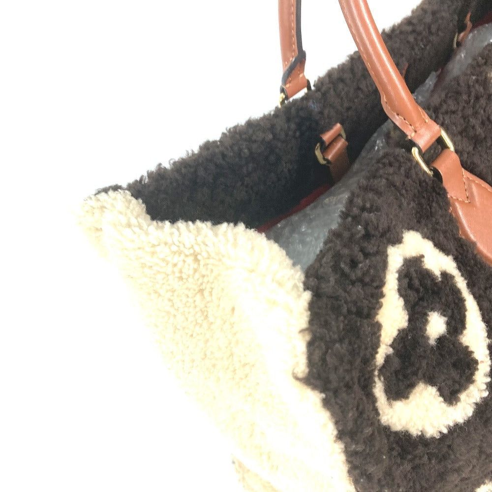 Louis Vuitton Louis Vuitton M55420 Monogram Teddy On The Go Gm Tote Bag 2 Way Briefcase Fur Shoulder Leather Women Brown Size ONE SIZE - 9 Thumbnail