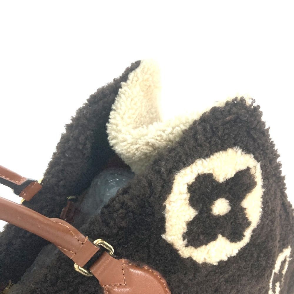 Louis Vuitton Louis Vuitton M55420 Monogram Teddy On The Go Gm Tote Bag 2 Way Briefcase Fur Shoulder Leather Women Brown Size ONE SIZE - 8 Thumbnail