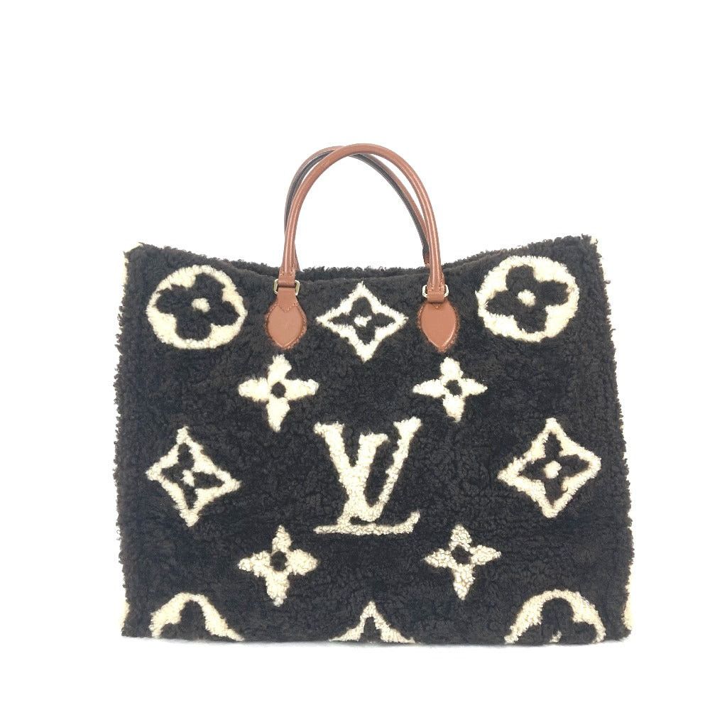Louis Vuitton Louis Vuitton M55420 Monogram Teddy On The Go Gm Tote Bag 2 Way Briefcase Fur Shoulder Leather Women Brown Size ONE SIZE - 2 Thumbnail