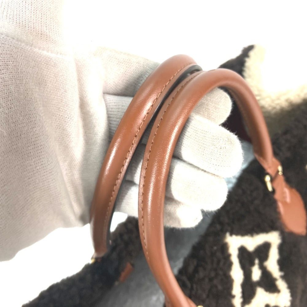 Louis Vuitton Louis Vuitton M55420 Monogram Teddy On The Go Gm Tote Bag 2 Way Briefcase Fur Shoulder Leather Women Brown Size ONE SIZE - 7 Thumbnail