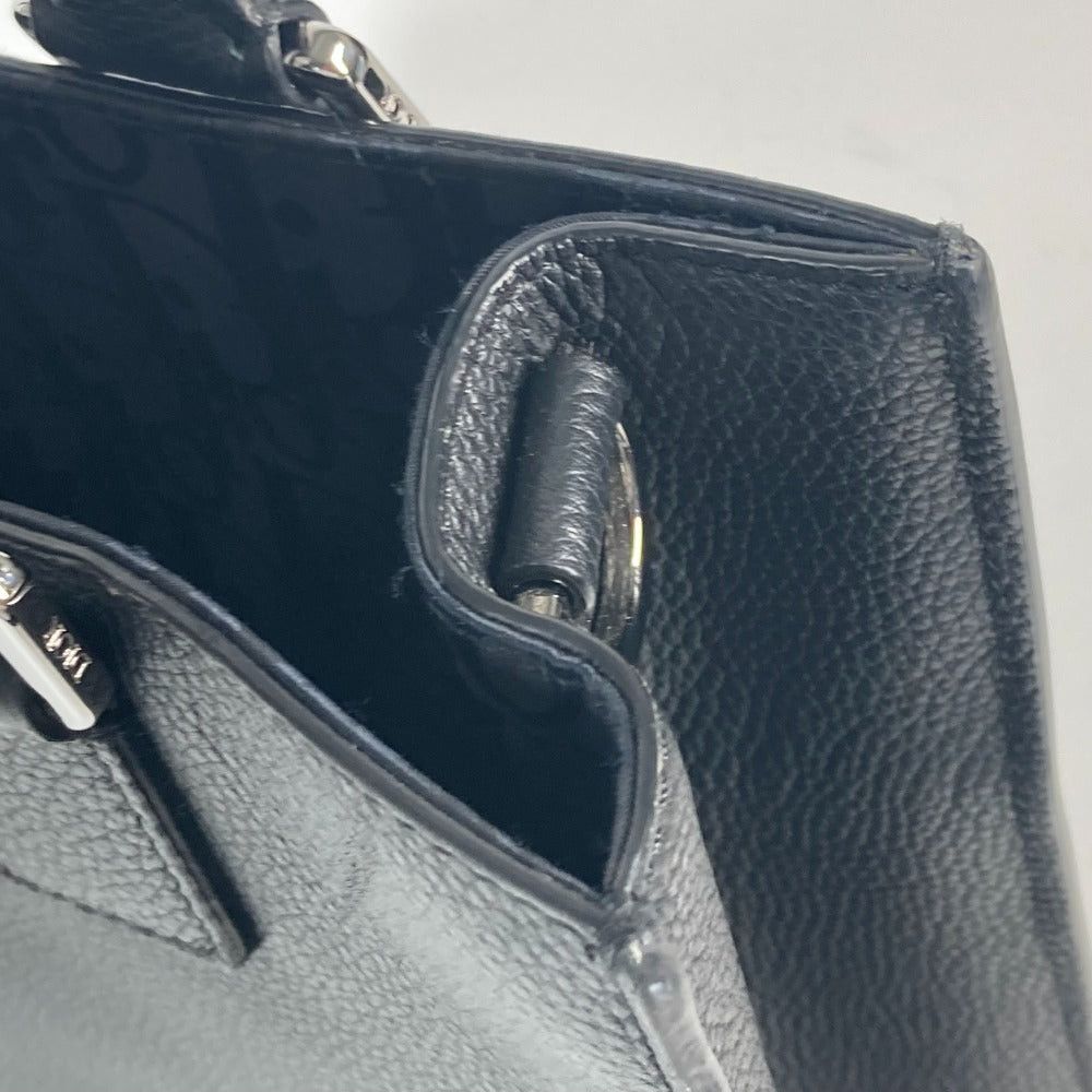 Dior Dior Tote Bag Vertical Briefcase Safari Logo Shawl Shoulder Handbag Leather Women Black Size ONE SIZE - 12 Thumbnail