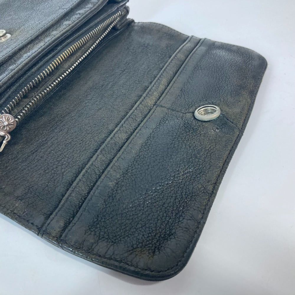 Chrome Hearts Chrome Hearts Heart Judy Long Wallet Flap Leather Men Black Size ONE SIZE - 13 Thumbnail