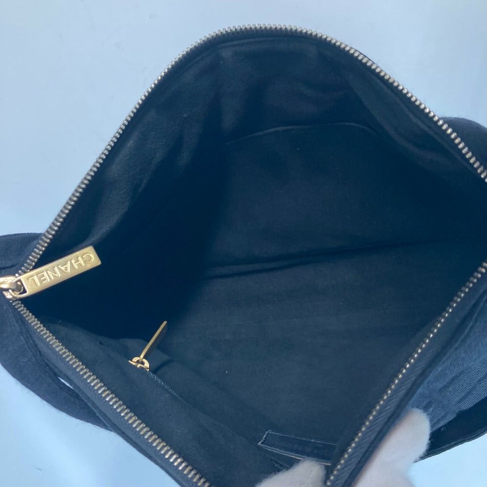 Chanel Chanel Matelasse Logo Choco Bar Cc Coma Mark Briefcase Accessory Pouch Shawl Shoulder Bag Jersey Women Black Size ONE SIZE - 16 Thumbnail